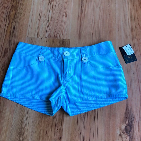 NEW LOST Shorts Blue Waist 32 Size 5 Junior - Picture 1 of 13